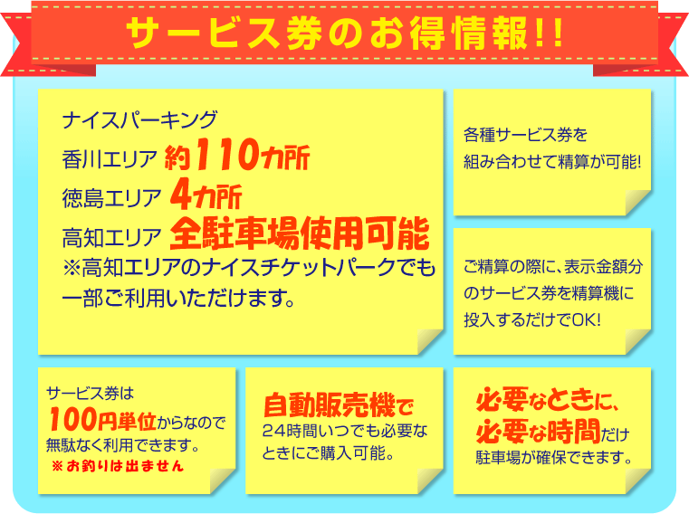 サービス券のお得情報